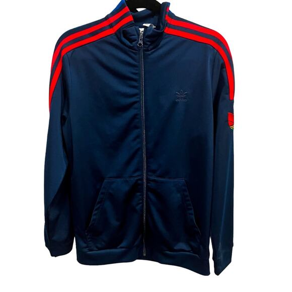 Adidas Boys Youth Size Large Blue And Red Zip Up Jacket Size XL - Picture 2 of 6